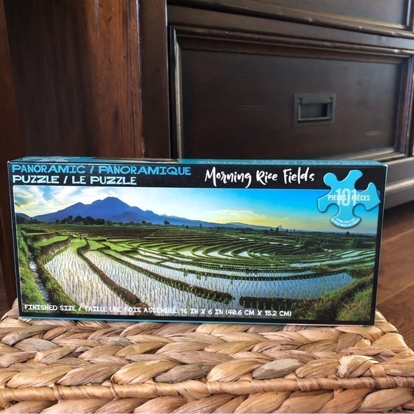 Panoramic Puzzle: Morning Rice Fields 101pc - Picture 1 of 3